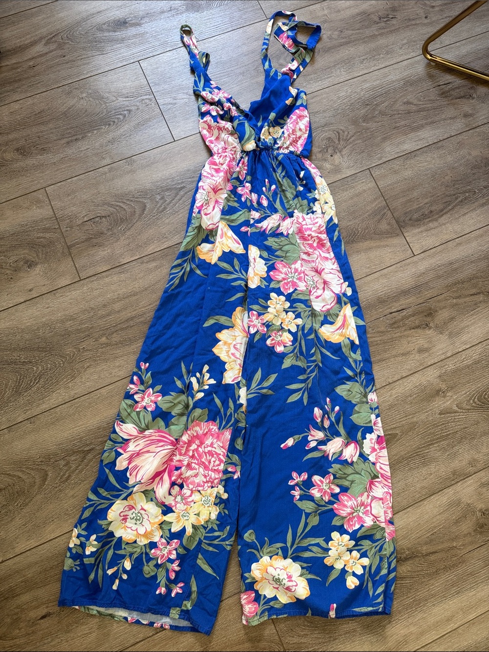 Maaji Blue Floral Wide-Leg Jumpsuit